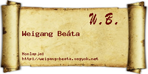 Weigang Beáta névjegykártya
